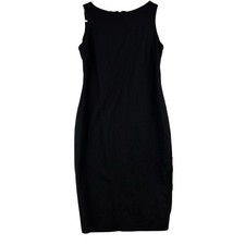Lauren Ralph Lauren 95% Wool Sleeveless Sheath Dress Women's 4P Black Career