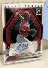 2022 Donruss Optic Elite Series Reiver Sanmartin Auto #ESS-RS Cincinnati Reds 