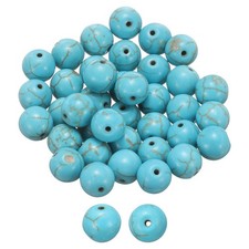 50pcs Turquoise Natural Stone Beads 10mm Round Loose Bead