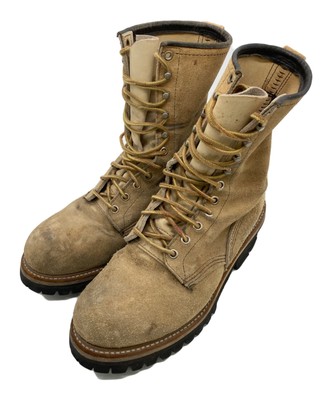 RED WING Logger Boots/ Beige/ Size 8D