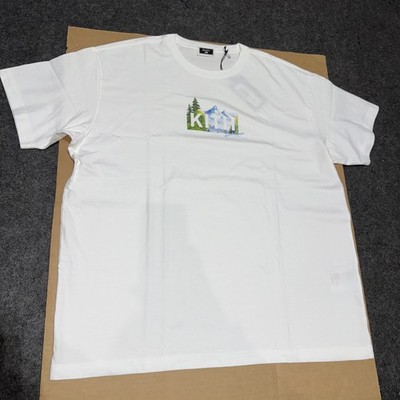 Kith Bob Ross Mountain Box Logo Tee •INSTORE EXCLUSIVE • XL •White