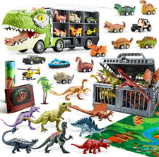 13 in 1 Dinosaur Toys for Kids with Activity Play Mat and Storage Cage Set
