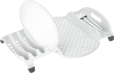 Prepsolutions In-Sink Dish Drainer   White, Space-Saving Design for Efficient Di