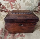 Antique Wooden Tea Caddy (needs Some Restoration)