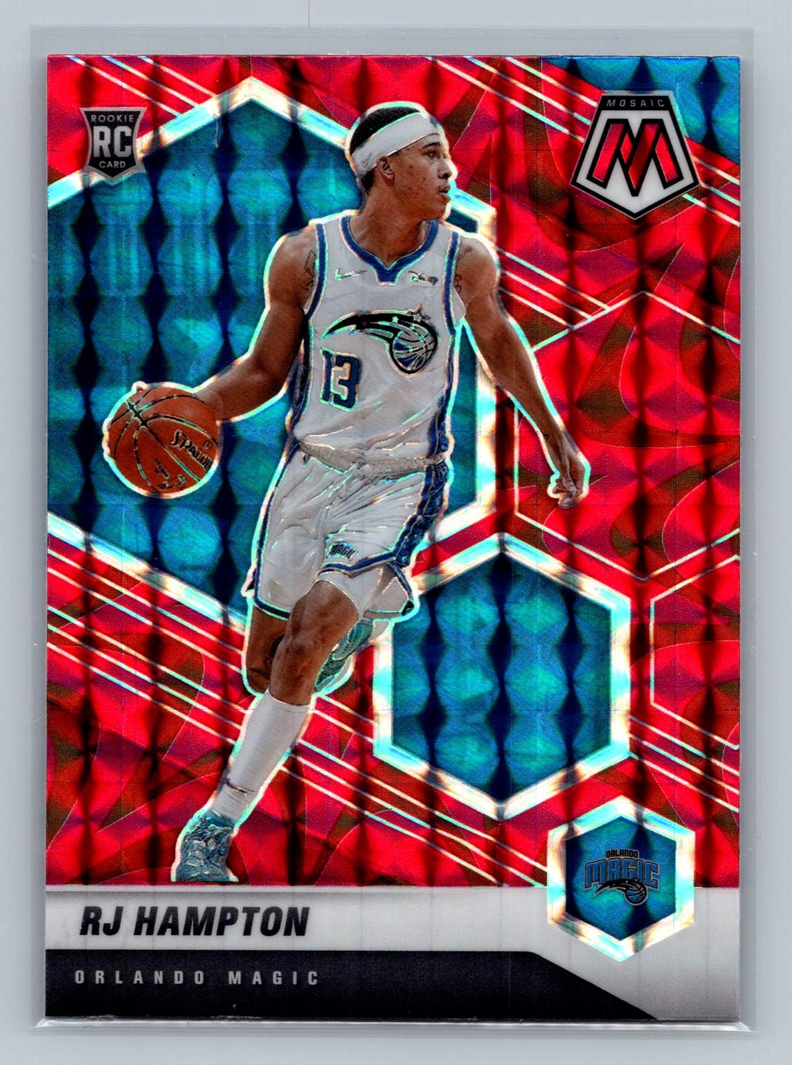 2020-21 Panini Mosaic RJ Hampton Mosaic Reactive Red Rookie #233