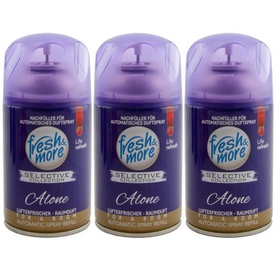 fresh & more Automatik Spray ALONE 3 x 250ml Nachfüller Duftspray Lufterfrischer