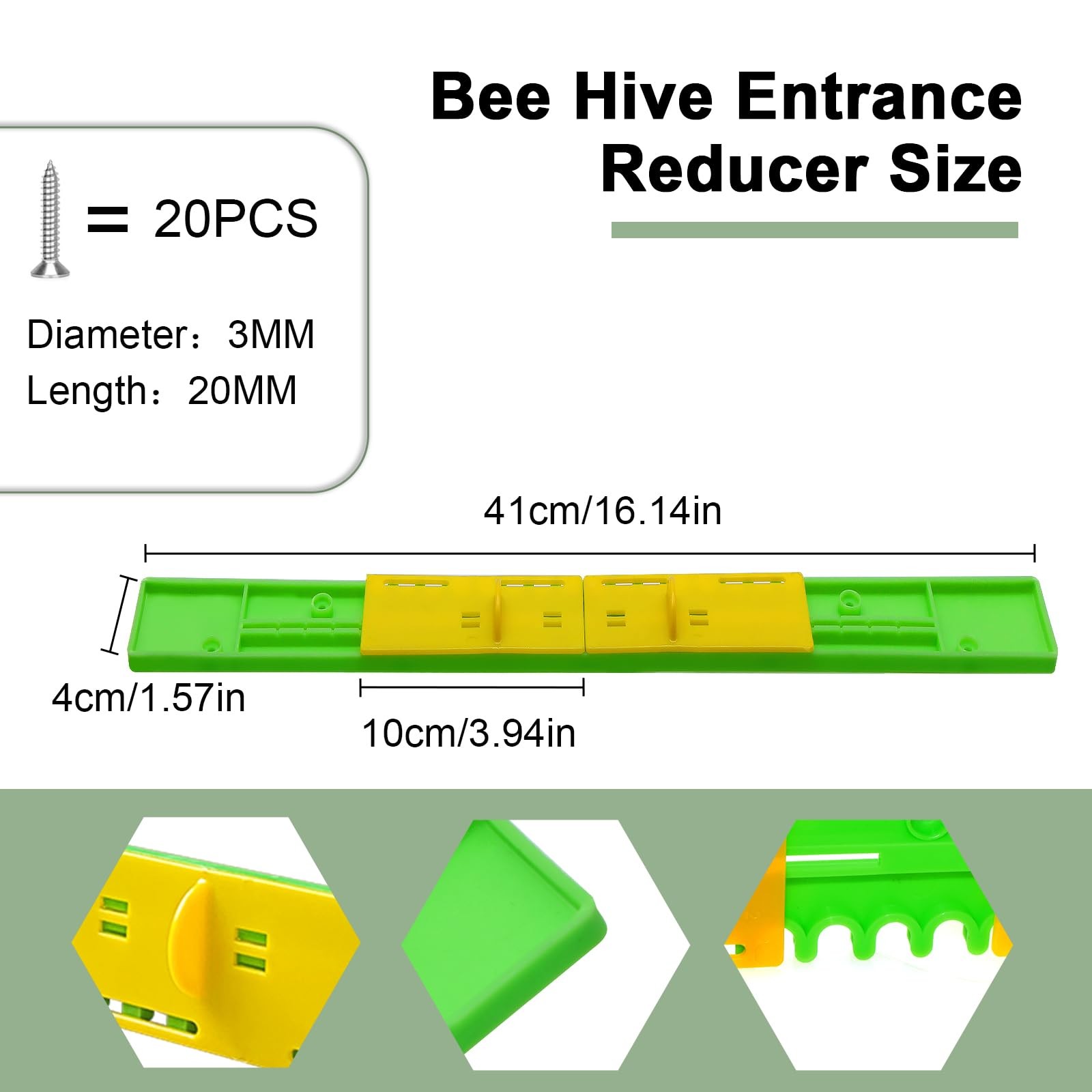 6 Pack Beehive Entrance Reducer Beehive Mouse Guard Hive Entrance Protector f