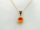 LeVian 14K Yellow Gold 18" Pendant Necklace with 1.54 TCW Spessartine & Diamond — photo 1