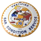Vintage Union 76 Service Sign - Gas Pump Service Station Mechanic Porcelain Sign