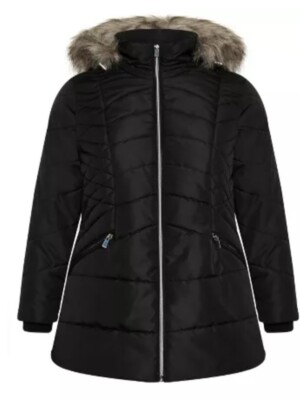 Fur Coat Evans Clothes Sale Coats Padded Coat Evans Black Jacket