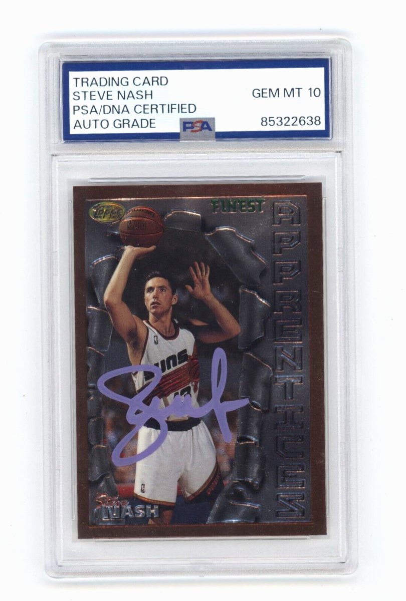 Steve Nash 1996-97 Topps Finest #75 Rookie RC PSA 10 Auto Phoenix