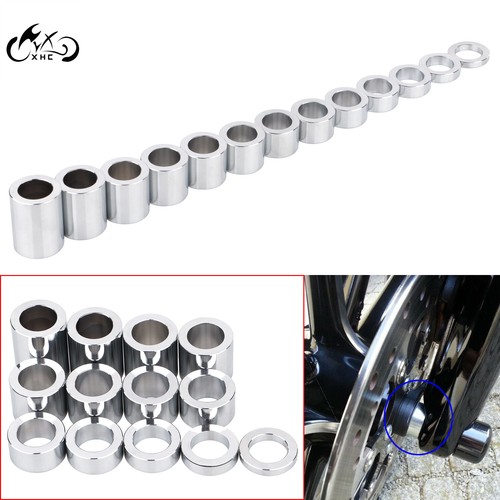 Chrome Wheel Axle Spacers Kit ID 1" OD 1 1/2" For Harley Sportster Iron 883 FLT eBay