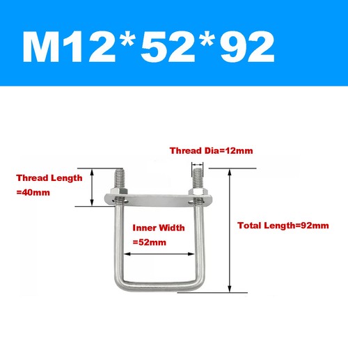 304 SS U-Shaped Screw / Right Angle U-Shaped Square Clamp / Fixing Clamp Bolt - Picture 99 of 109
