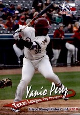 2018 Texas League Top Prospects #16 Yanio Perez Havana Cuba Baseball Card