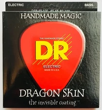 DR DSB-45/100 Dragon Skin Coated Bass Guitar Strings gauges 45-100