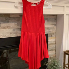Red sleeveless shirt dress size “6”