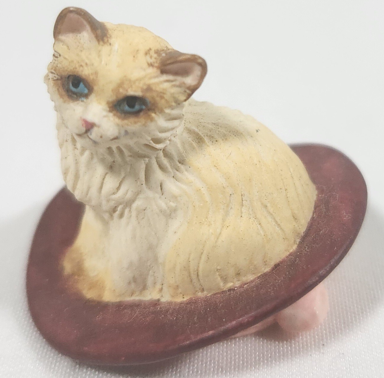 Vintage Lenox Thimble Victorian Kitty Cat In Hat 1995