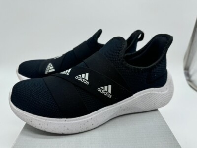 ADIDAS WOMEN'S PUREMOTION ADAPT SPORTSWEAR SNEAKER BLACK WHITE