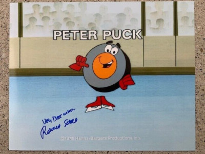 PETER PUCK 70'S HOCKEY NIGHT IN CANADA SIGNED CARTOON 8X10 PHOTO RONNIE SCHELL 2