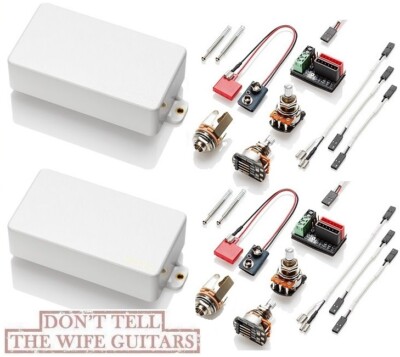 EMG 81 & 85 WHITE ACTIVE SOLDERLESS HUMBUCKER GUITAR PICKUP