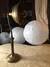 Swivel Industrial Metal Machine Age Art Deco Brass Desk Table Lamp Vtg Mcm