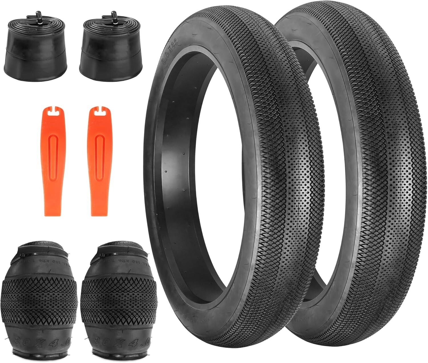 ZUKKA 2 Pack 26x4.0 Fat Bike Tires ebike Tires with Tubes MTB Heavy Duty,Black