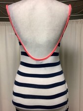 Bobi Urban Outfitters Striped Sleeveless Scoop Neck Open Cut Out Back Long Dress