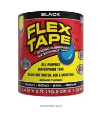 FLEX SEAL FAMILY OF PRODUCTS Flex Tape Black 4 in. x 5 ft. Strong Rubberized Wat