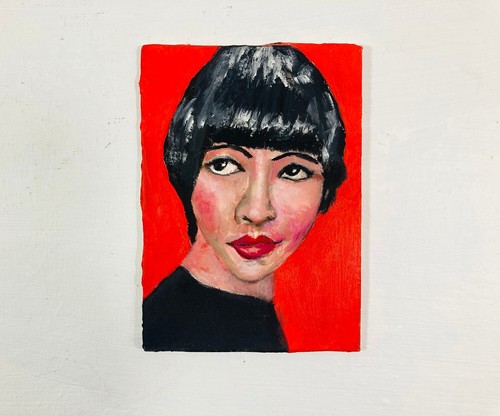 Oil Portrait Painting Anna May Wong Original Celebrity Art - Picture 2 of 14