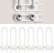6 Pcs Baby Proofing Cabinets Sliding Cabinet Locks U Shaped Baby Safety Locks