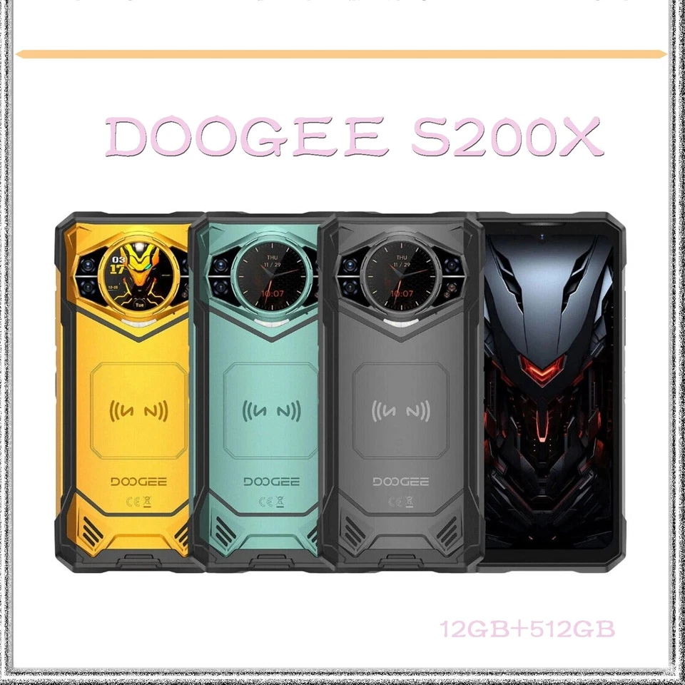 DOOGEE S200X Rugged Smartphone 5G 32GB+512GB 100.0 MP 10100mAh NFC Android 14