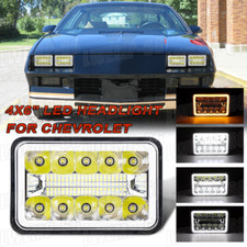4x6 Led Headlight Hilo Beam Drl Turn H4 For 1982-1992 Chevrolet Camaro Z28