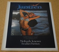 1982 Print Ad Jantzen nobody knows bodies better lady pinup bikini beach ocean