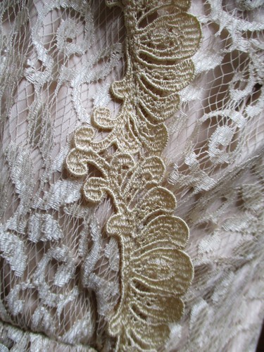 Vintage 70s JCPenney Maxi Dress S/M Women Beige Lace Boho Prairie Wedding, $42.49 - Photo 7