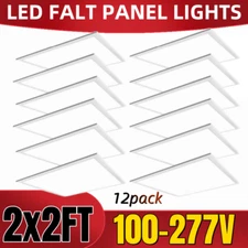 2x2FT LED Flat Ceiling Panel Light 45W Drop Ceiling Office Light,0-10V Dimmable