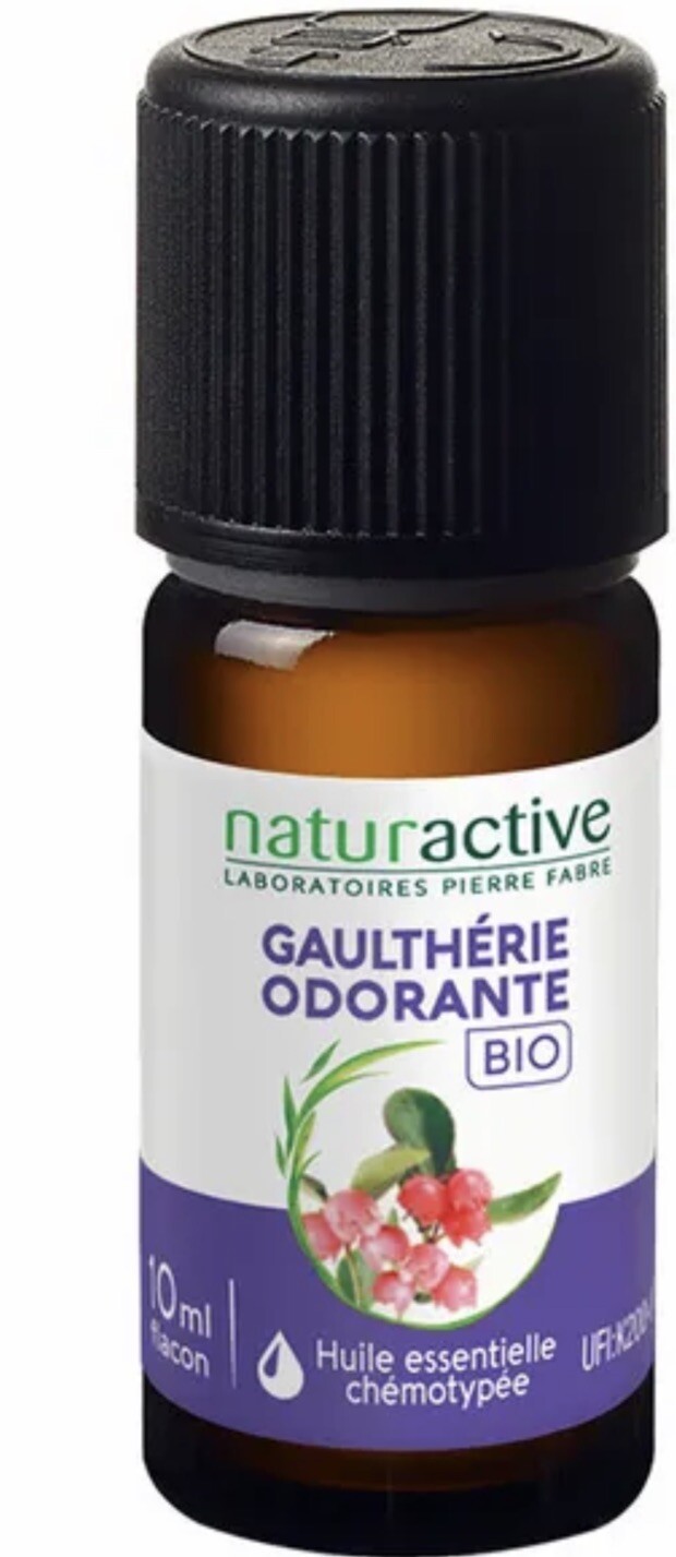 Huile essentielle Gaulthérie odorante bio Naturactive 10ml : votre routine massage sportif