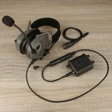 FCS AMP Pickup Noise Reduction Dual-Channel Tactical Headset V60 PPT PRC148/152