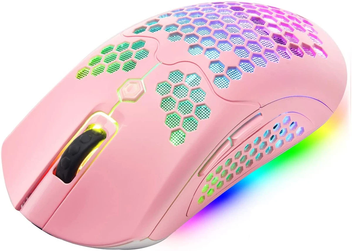 UK Lightweight Gaming Mouse RGB Backlit Wireless Rechargeable for PC Laptop  Mac