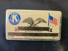 Vintage Perma-Plate KIWANIS International Social Security ID Card A NOS 1970'S 