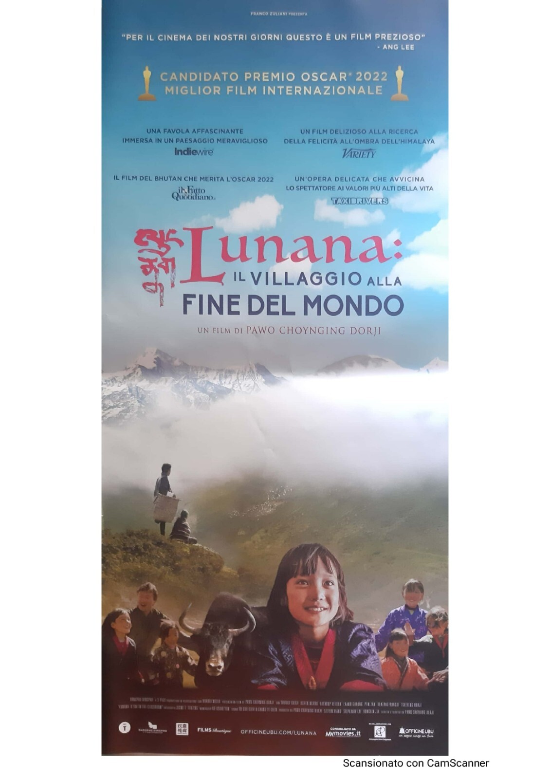 Locandina originale film Lunana - Il villaggio alla fine del mondo (2019) - Regia di Pawo Choyning Dorji