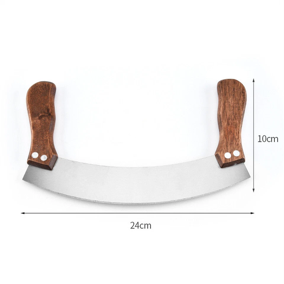 1/2X Kitchen Pizza Cutter Rocker Blade Slicer Herb Chopper Vegetable Baking Tool - image 2 of 4