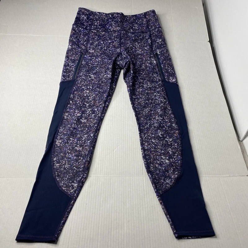 athleta rainier printed mesh leggings
