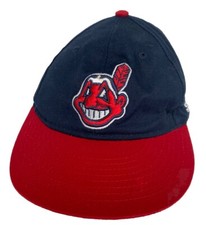 Youth Cleveland Indians Navy Red Hat W Chief Wahoo Logo One Size Adjustable