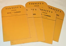 6 VINTAGE UNUSED NUT & CANDY GENERAL STORE CARDBOARD DISPLAY BOARDS/SIGNS! 12x18