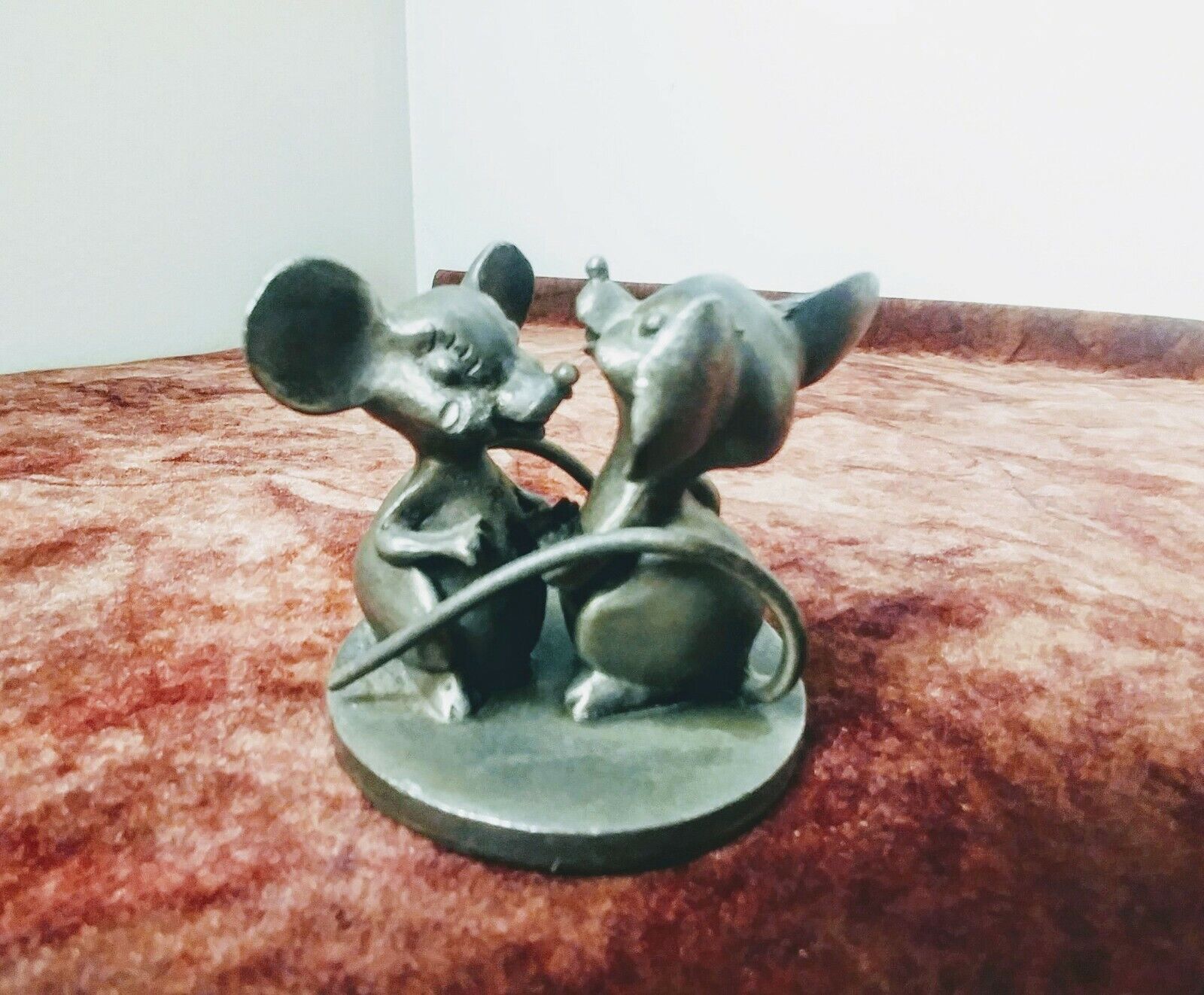  Hudson Pewter Dancing Mice Figurine Mouse Sweetheart's Couple Dance 
