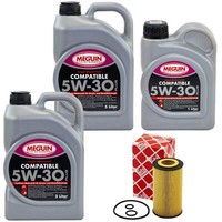 MotoröL Set Compatible 5W-30 Meguin 11 Liter + ÖLfilter FüR Mercedes Sprinter