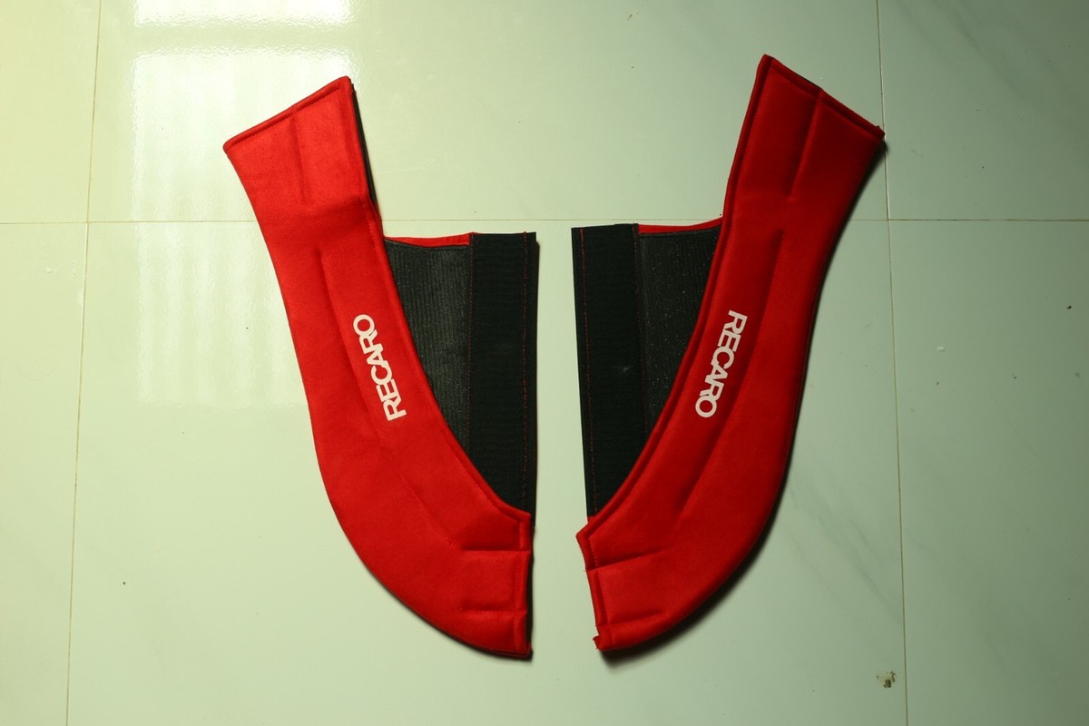 RECARO Full Bucket Seat Side Protector Red x2 Sets | Suede | Full