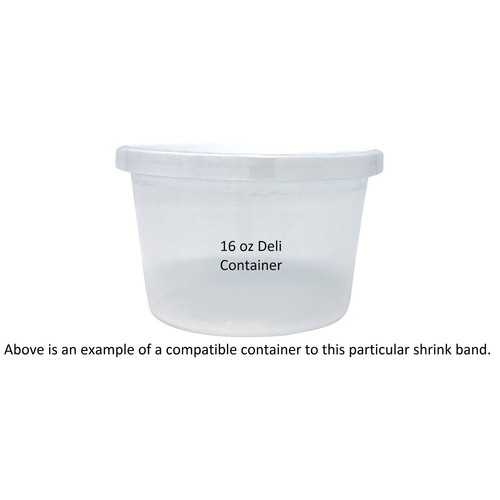 190x28 Heat Shrink Neck Wrap Band Cut for Canisters, Deli Tubs [Bundle