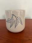 $ PRICE DROP-Red Wing Stoneware Pottery Candle Warmer/with Leaves Stencil Design