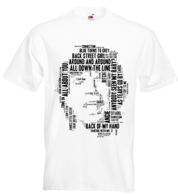 Mick Jagger Song Titles T Shirt Rolling Stones Keith Richards Ronnie Wood